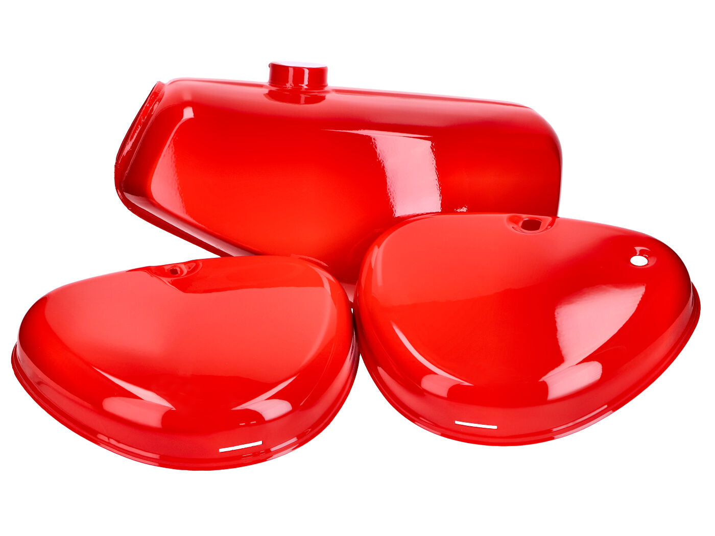 Benzintank und Seitendeckel Set rot für Simson S50, S51, S70