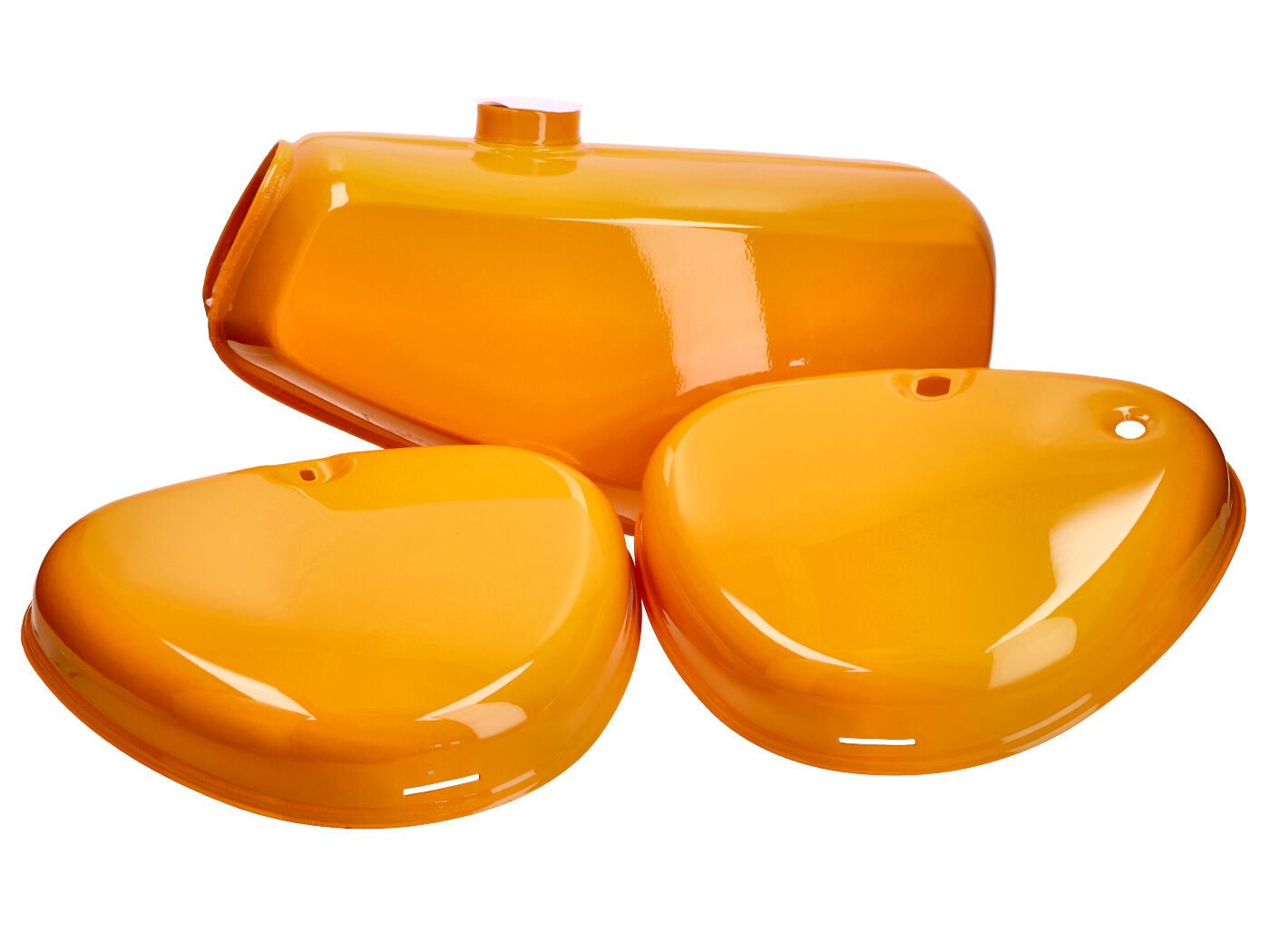 Benzintank und Seitendeckel Set orange für Simson S50, S51, S70